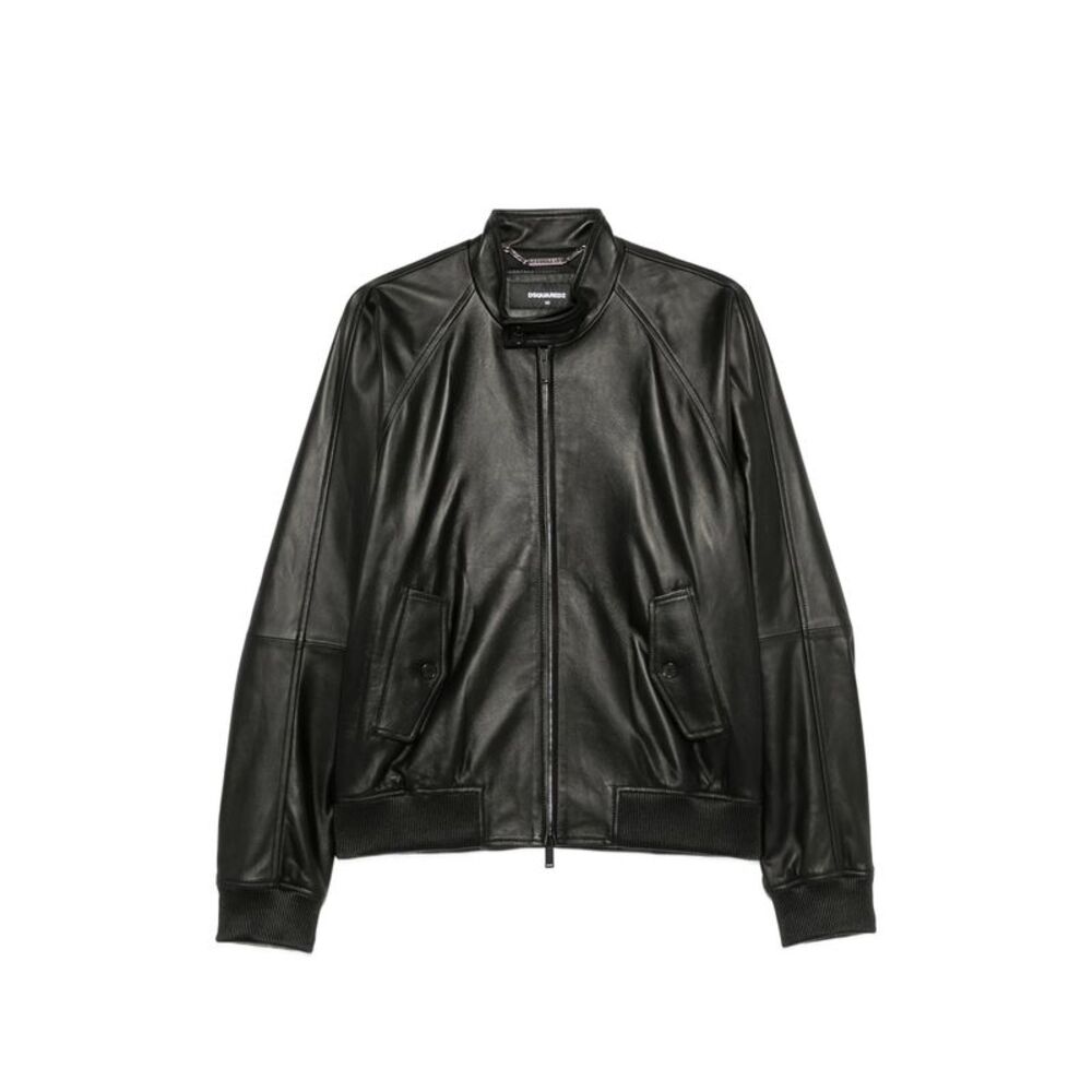 Dsquared2 Black Jackets - Leather Jackets Men